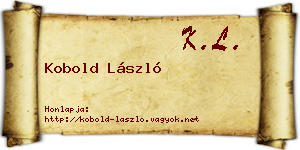 Kobold László névjegykártya