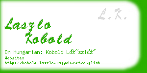 laszlo kobold business card